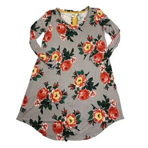 Matilda Jane dress women M Say I’m A Dreamer Gray Long Sleeve Floral